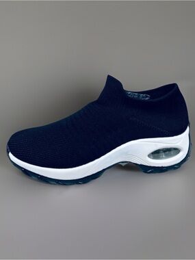 Light Weight Heeled Sweater Sneaker Slip on Tennis Shoes